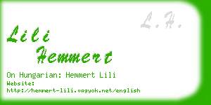 lili hemmert business card